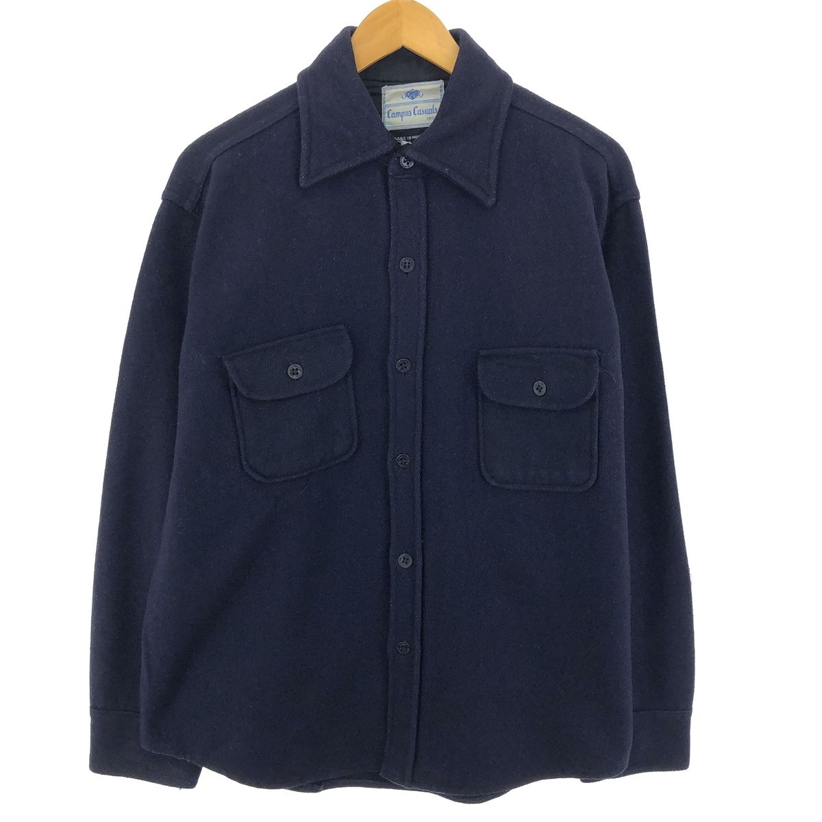 古着 70年代 Campus Casuals ウールCPOシャツ メンズXL ヴィンテージ/eaa408078