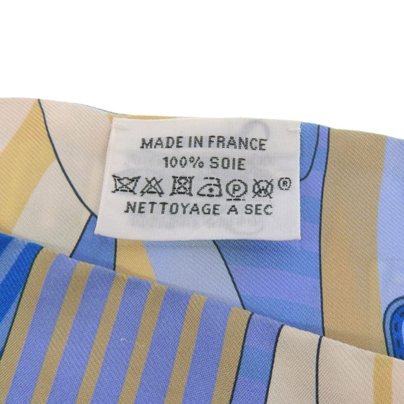 エルメス HERMES ツイリー セール スカーフ シルク ブルー系 新入荷