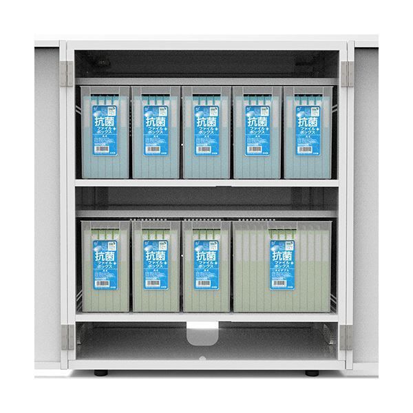 ナカバヤシ抗菌ファイルボックス A4ヨコ 背幅130mm クリアホワイト FBK-E04-CW 1セット 10個 WWW_SKLAD-KIRPICHA_RU