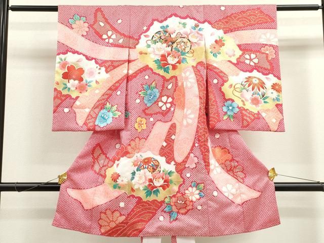 お宮参り着物 女児祝着 初着 産着 正絹のしめ 刺繍 新品jj3904