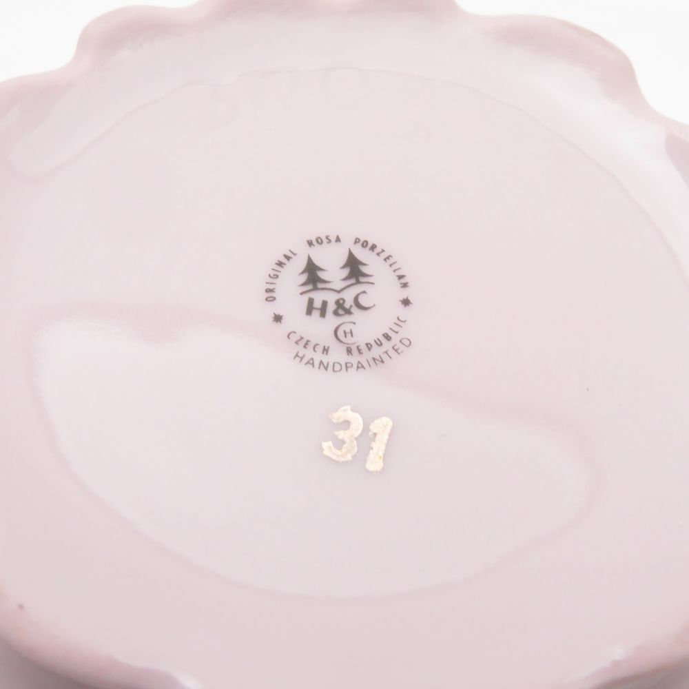 美品 H&amp;C カップ＆ソーサー シュガーポット 3点 セット 花柄 ORIGINAL ROSA PORZELLAN SM4050X2 美品 H&C カップ＆ソーサー シュガーポット 3点 セット 花柄
