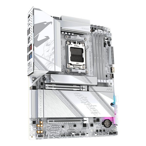  ギガバイト X 870 AORUS ELITE 3 D ICE ATXマザーボード ホワイト A 2661461 マザーボード PCパーツ