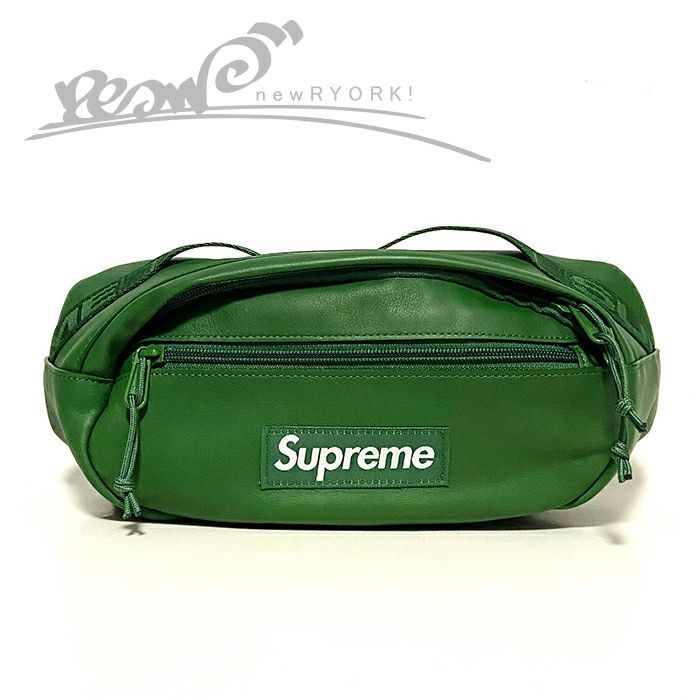 シュプリーム レザーウエストバッグ supreme 17ss レザー ウエストバッグ