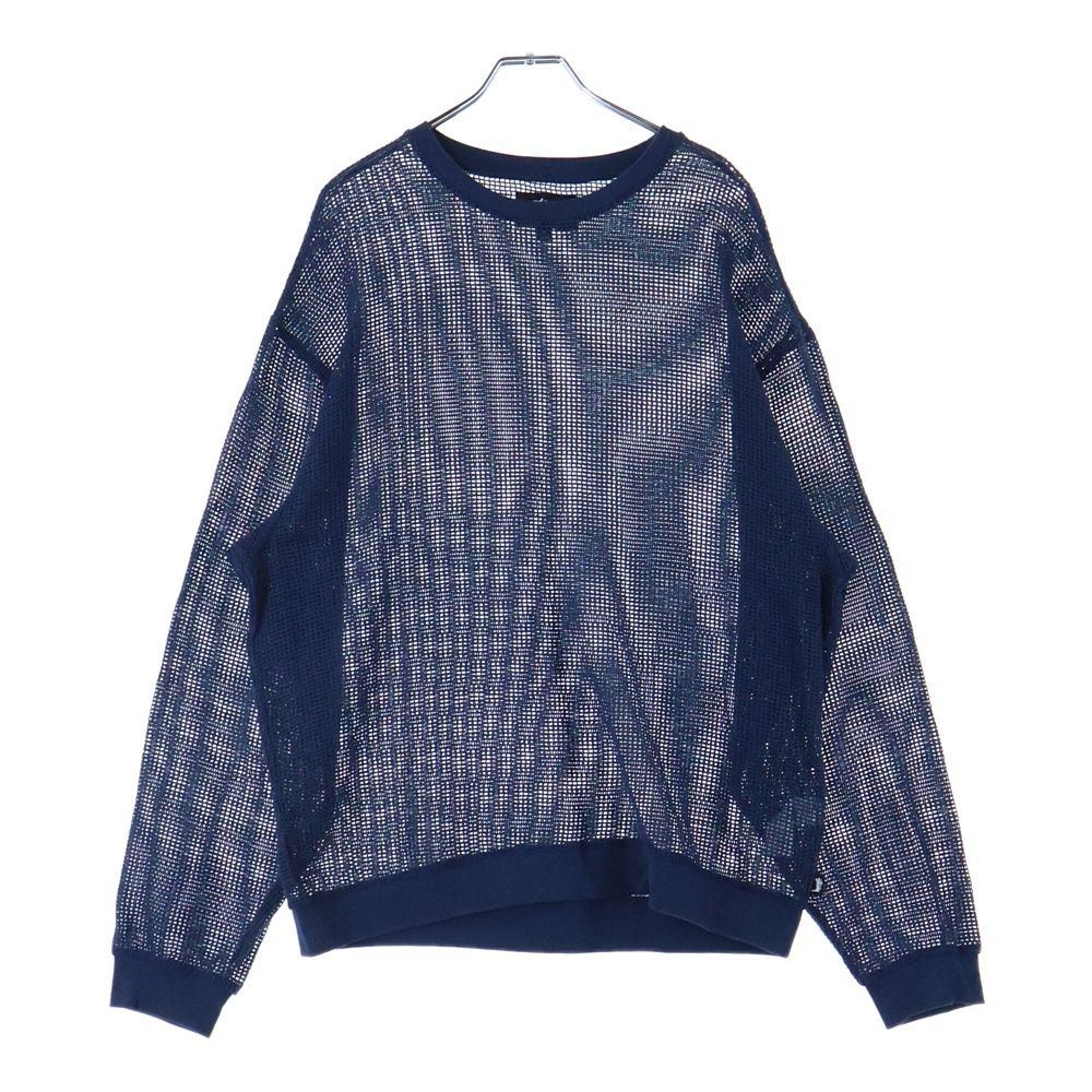 STUSSY ステューシー COTTON MESH コットンメッシュ 長袖Tシャツ ネイビー