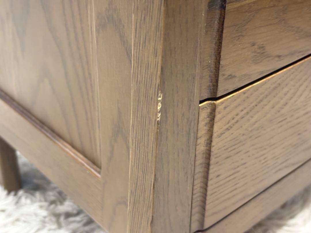 起立木工 キャビネット 電話台 収納 引き出し ビンテージ 無垢材