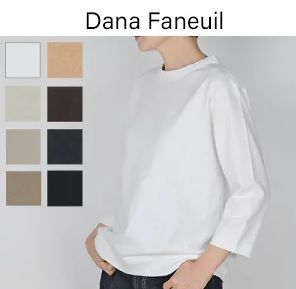 Dana Faneuil ダナファヌル ムラ糸天竺セットイン7分袖Tシャツ