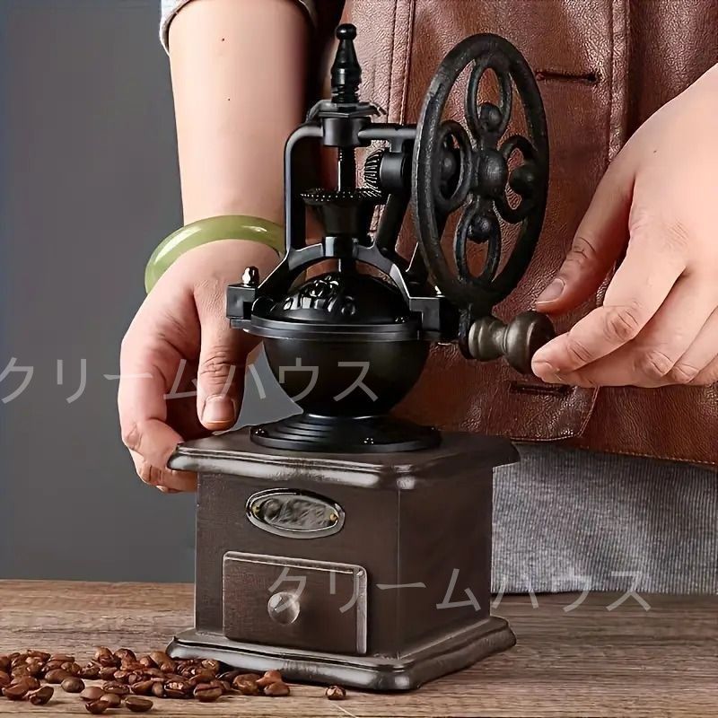 レトロ 手挽きコーヒーミル イタリア BG製 楽天市場】BLACK VINTAGEINOX コーヒーミル 手挽き ハンドル式