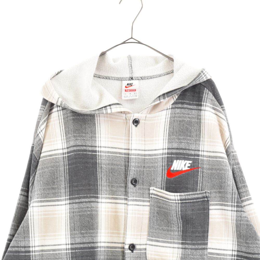 SUPREME (シュプリーム) 18AW×NIKE Plaid Hooded Sweatshirt ナイキ ス