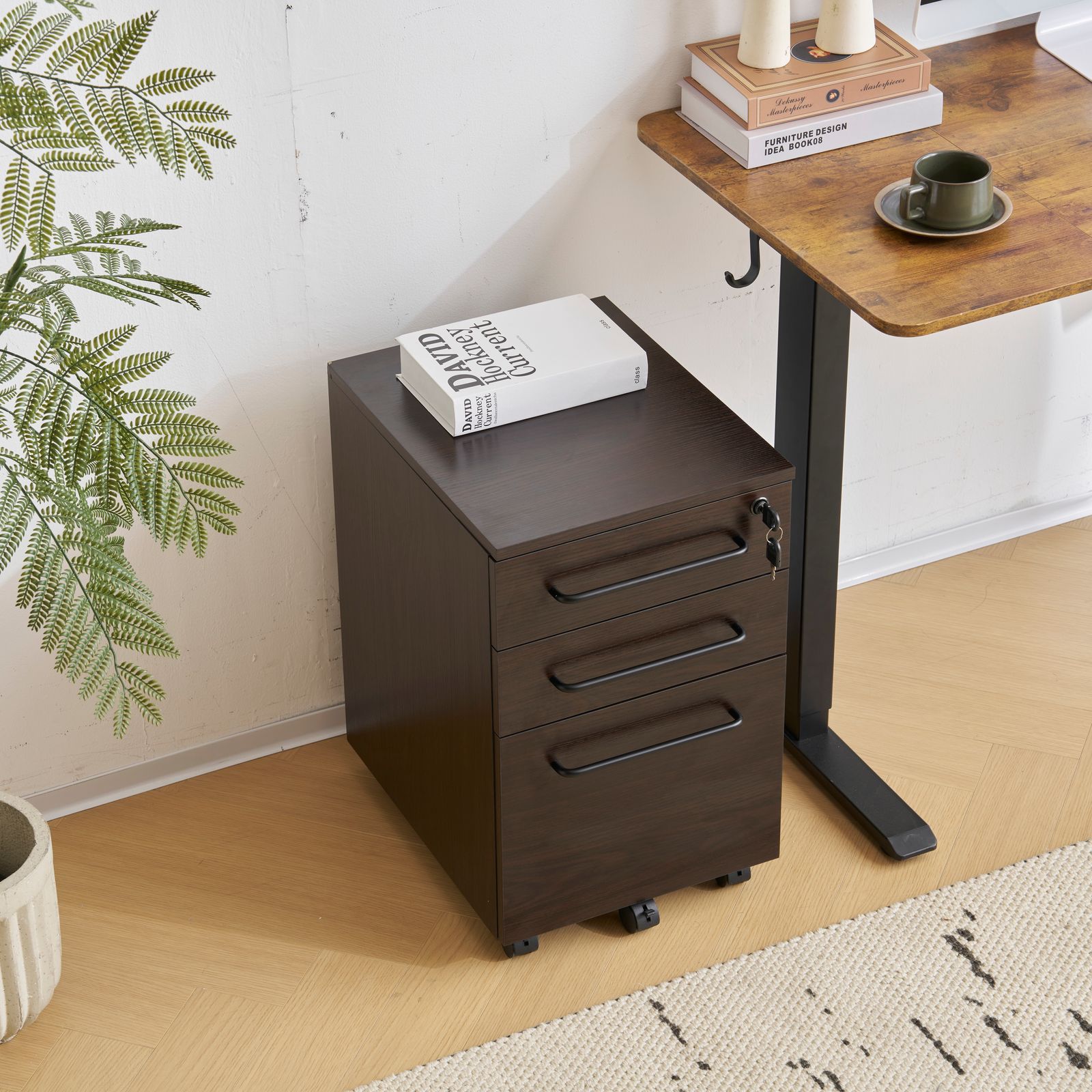 キャスター付き 脇机