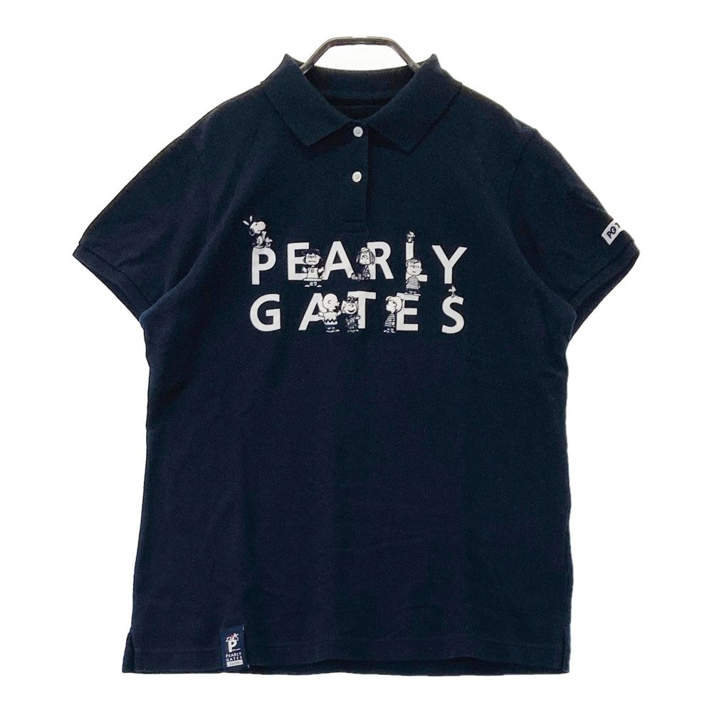 サイズ：2 PEARLY GATES パーリーゲイツ  半袖ポロシャツ 二コちゃん  オレンジ系 [240101496465] ゴルフウェア レディース ストスト サイズ：2 PEARLY GATES パーリーゲイツ 半袖ポロシャツ 二コ