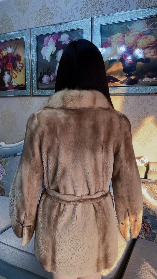 上セーブルファー襟