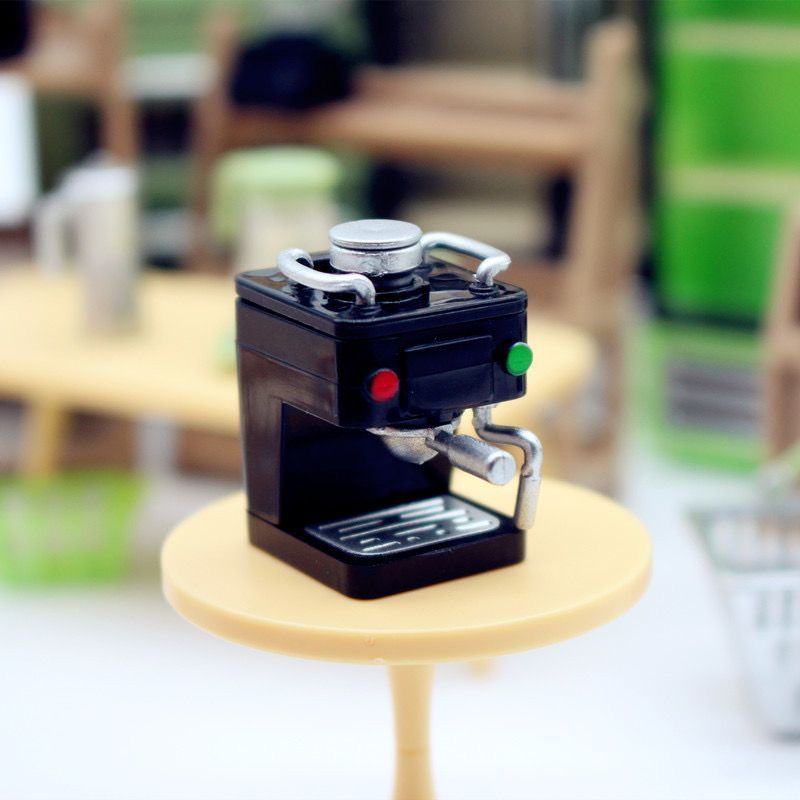 ミニチュアキッチン　コーヒー　エスプレッソマシン　クリームホワイト　ドールハウス ミニチュアキッチンコーヒーエスプレッソマシンクリームホワイト
