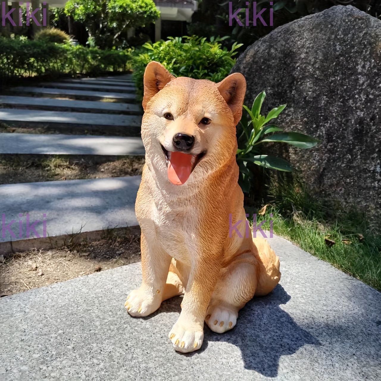 犬の置物 柴犬 いぬ イヌ 動物 オーナメント ガーデン インテリア 雑貨 置物 庭 ガーデンマスコット 雑貨小物 玄関 アニマルオブジェ ガーデニングオブジェ