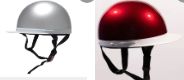 ２個セット　白つば半キャップヘルメット　シルバー１個　レッド１個　新品未使用