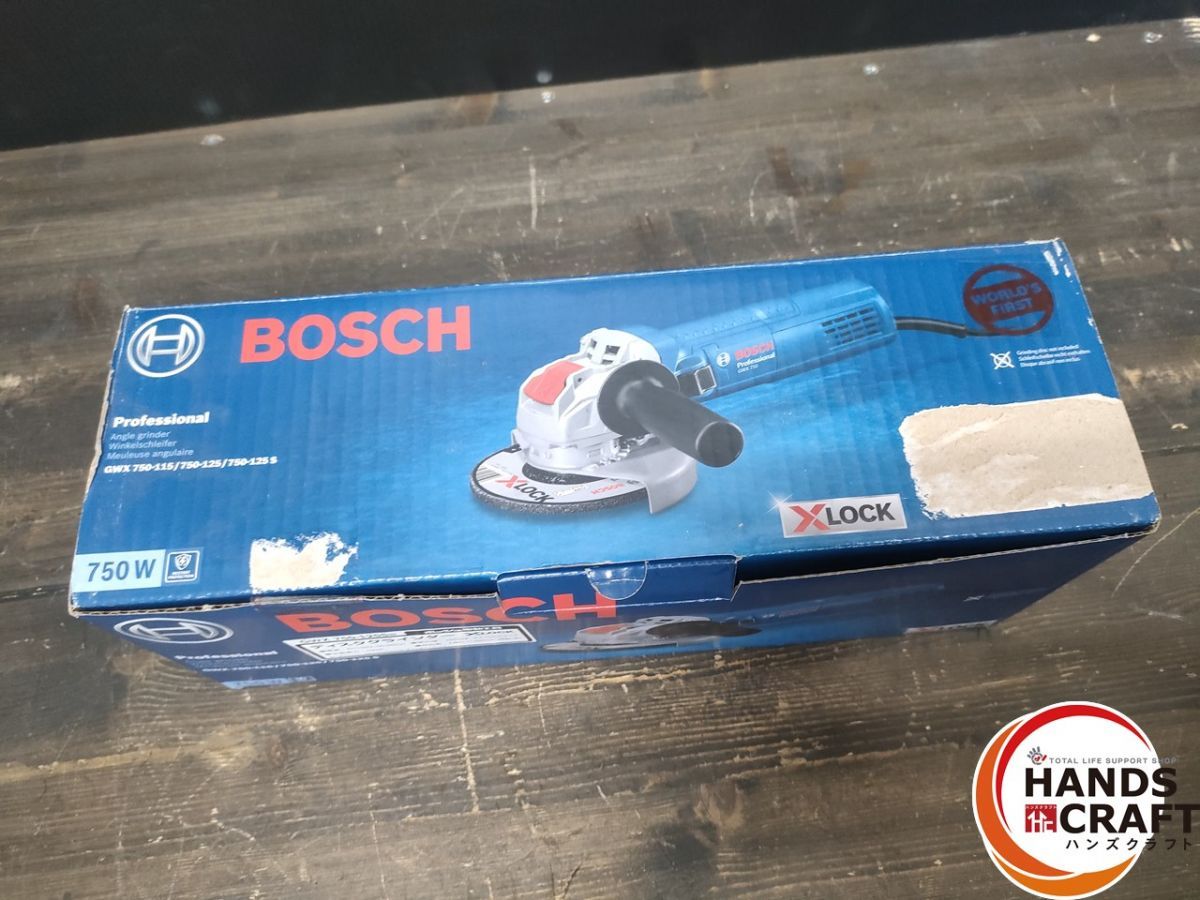○【未使用品】BOSCHボッシュ ディスクグラインダー GWX750-125S 125mm 