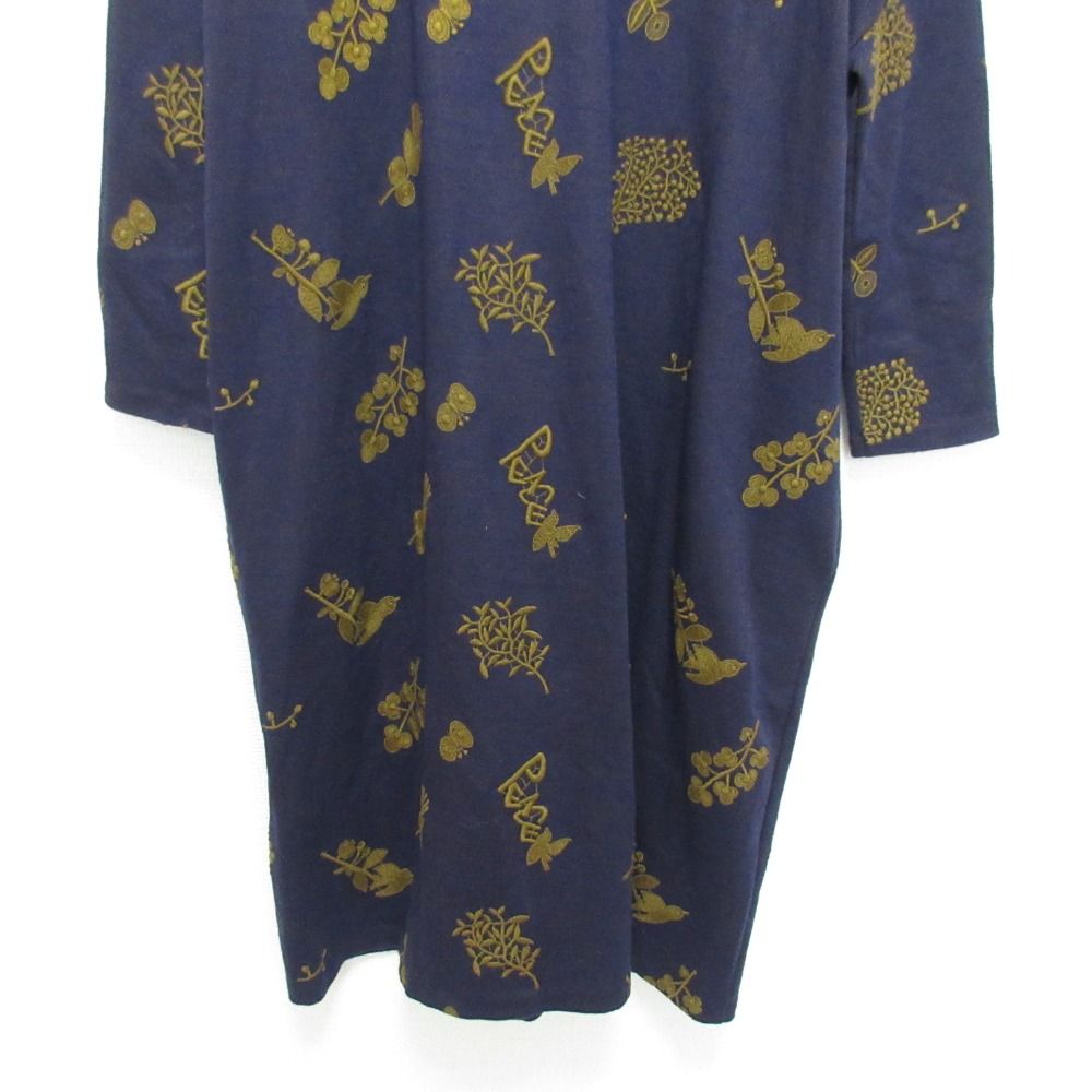 ミナペルホネン フォレストパレード ワンピース 40 ネイビー 【公式通販】