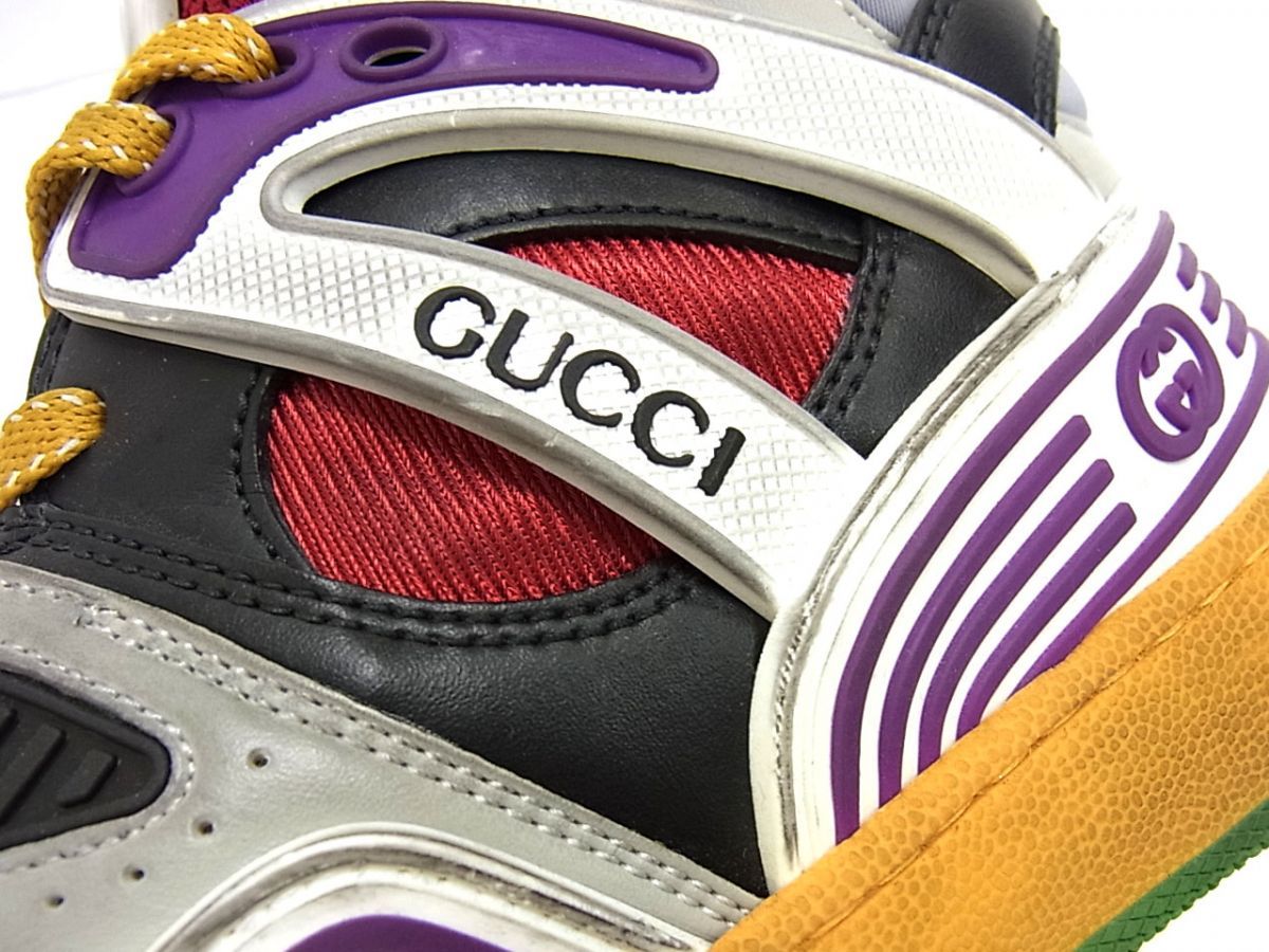 美品 定価13万円☆GUCCI グッチ 21SS Basket ハイカット スニーカー 