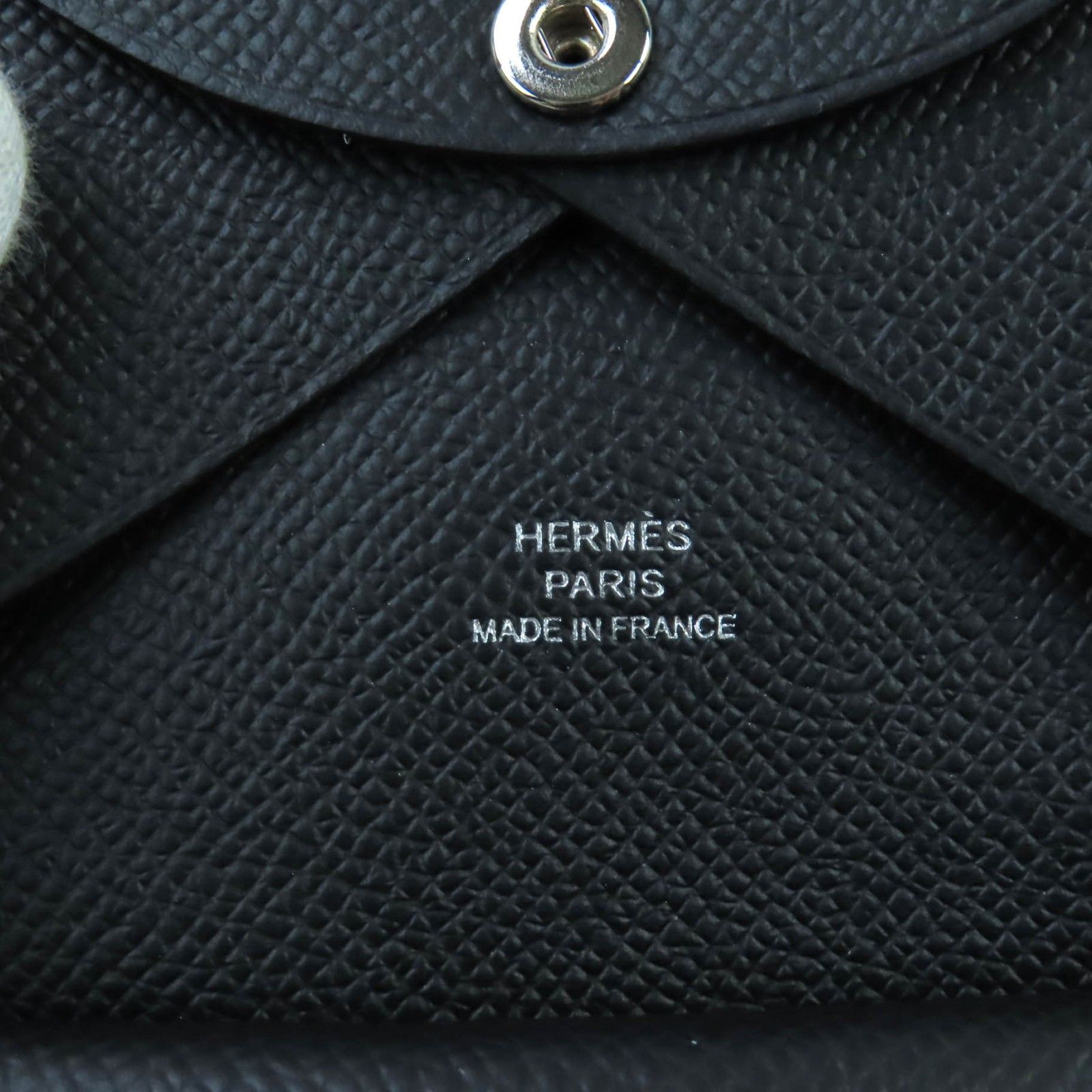 エルメス ガルヴィデュオ シェーブル/ノワール 刻印Uコインケース 財布