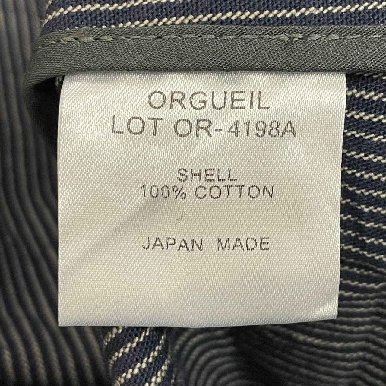 定価37400円 未使用 ORGUEIL ストライプサックジャケット カバーオール 