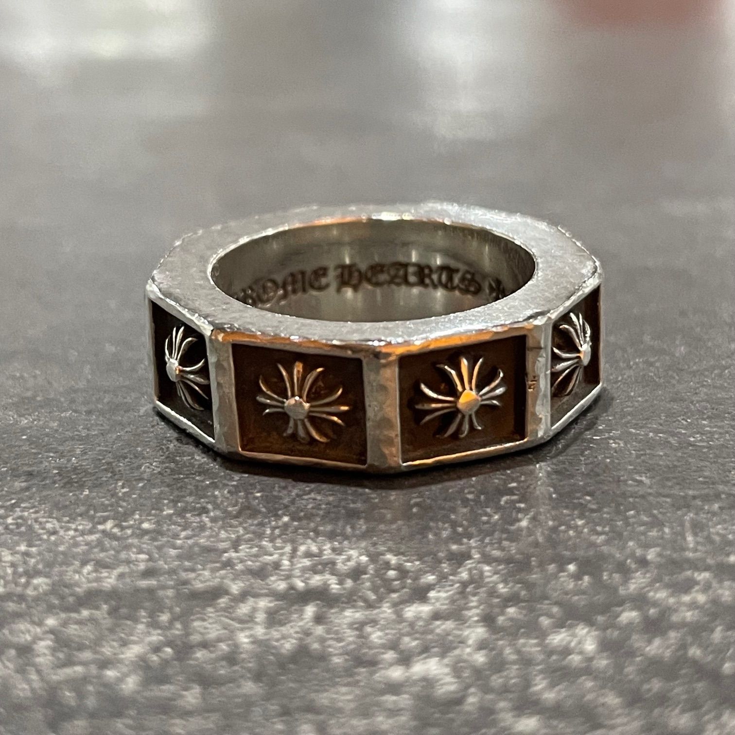 国内正規 CHROME HEARTS ALPHABET BLOCK RING アルファベット シルバー リング クロムハーツ 75184A1 -  メルカリ