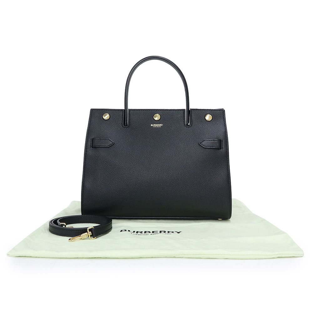 バーバリー ハンドバッグ 2way ショルダーバッグ バーバリー スモール レザー タイトルバッグ 2WAY ショルダー