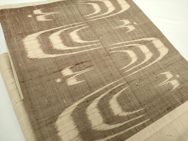 平和屋着物○塩瀬 つけ帯 刺繍 花菱文 金彩 正絹 逸品 未使用 DAAX4827ps