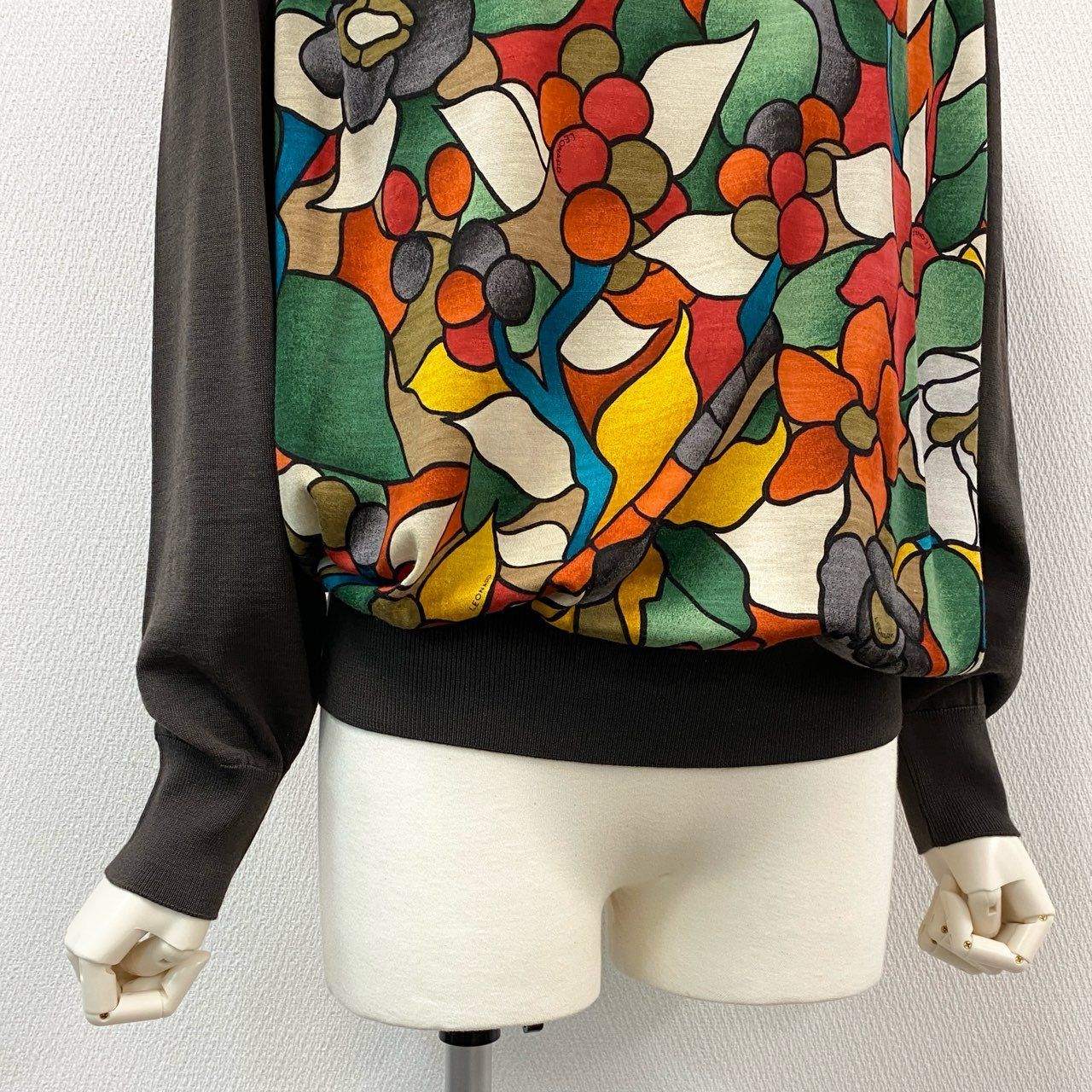 85i12 LEONARD レオナール ハイゲージ ニット セーター トップス 花柄  