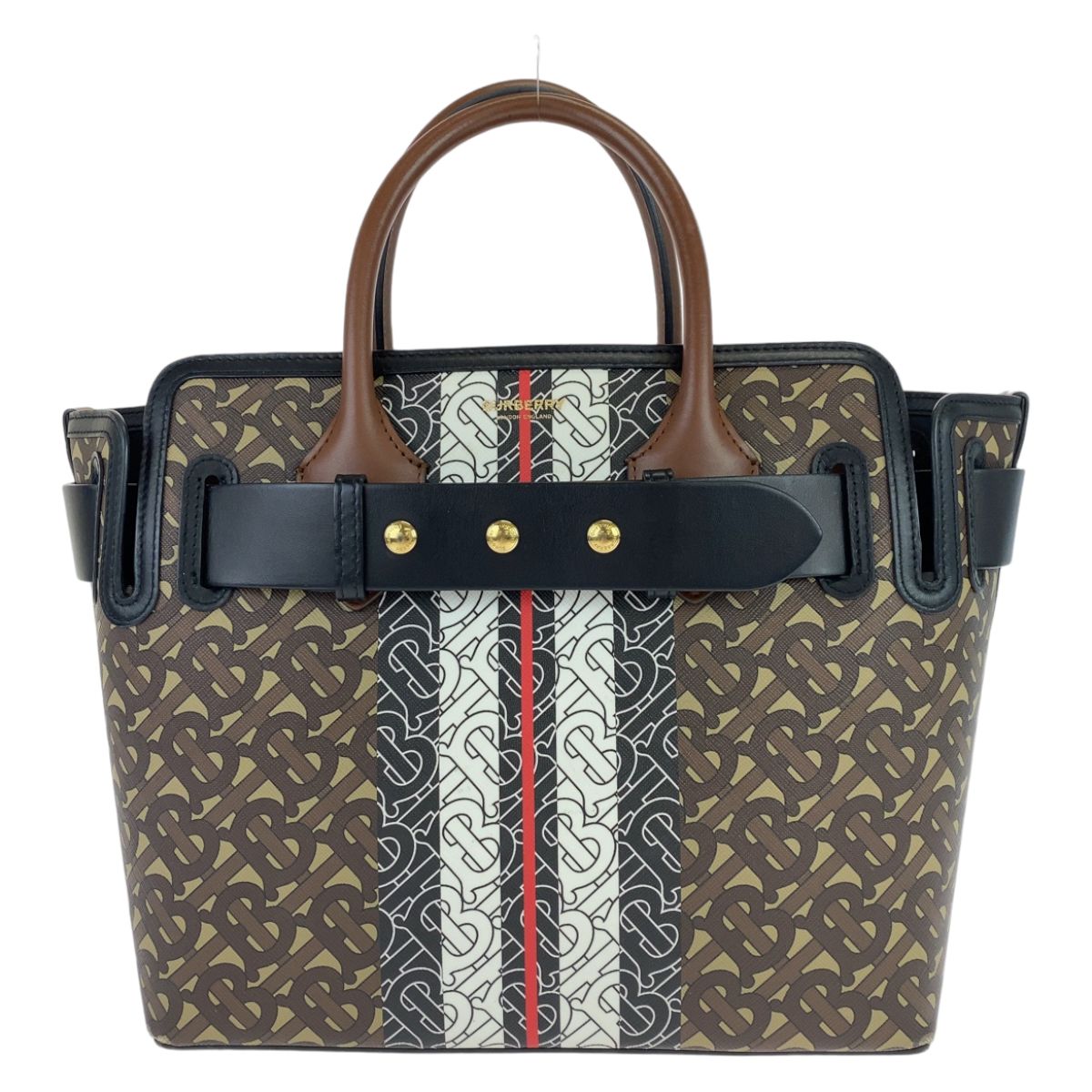 バーバリー PVC TBモノグラムストライプトートバッグ 8021488 BURBERRY バーバリー ロゴ ストライプ トートバッグ PVC ユニ