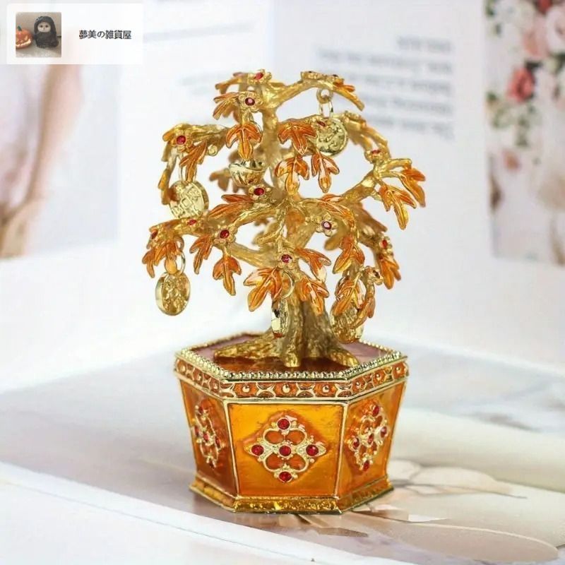 天然石盆栽オブジェ 招財樹 金銭樹 金のなる木 風水 幸せの木 縁起物