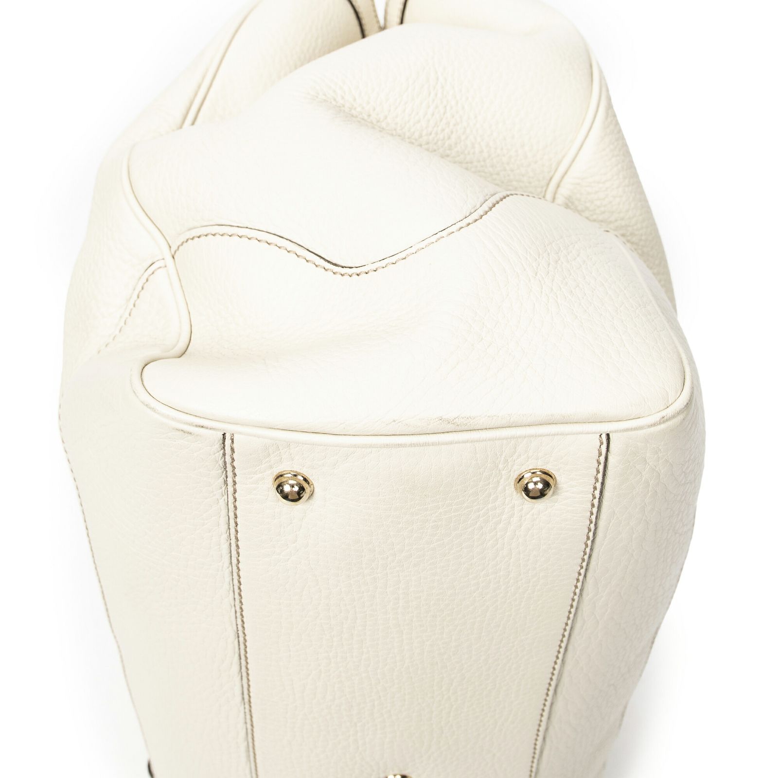 GUCCI グッチスクエアバンブーハンドルトートアイボリーグレインカーフスキンレザーA DECORATOM_COM_BR