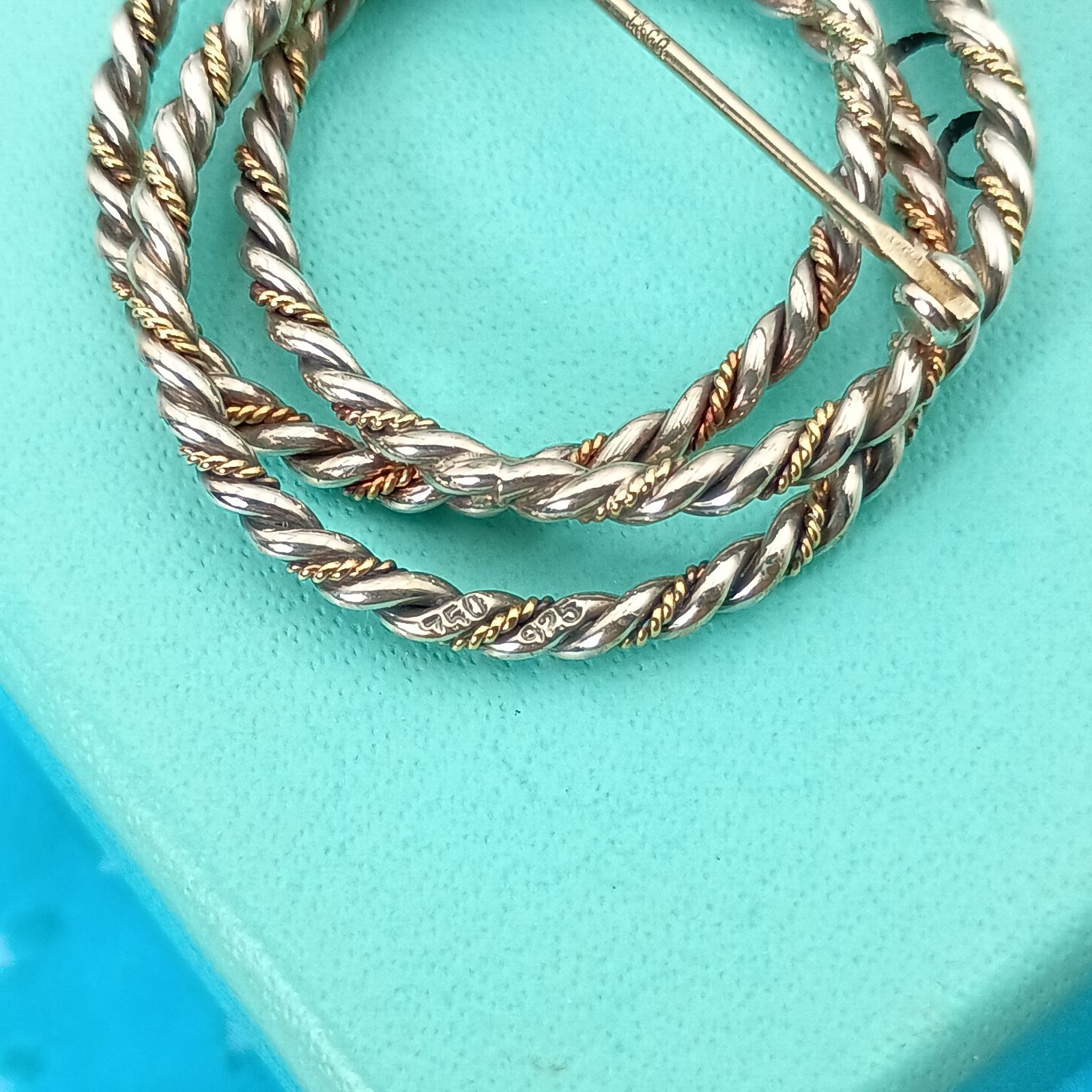 TIFFANY&Co ティファニー K18 コンビ ツイスト ロープ ブローチ