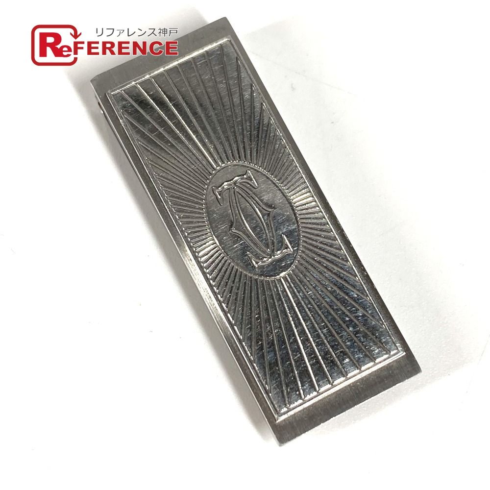 CARTIER カルティエ マネークリップ ロゴ メタル シルバー