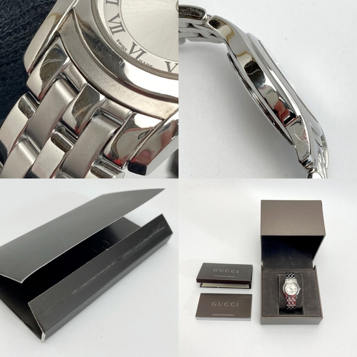 箱/保証書 グッチ gucci レディース 腕時計 5500L シルバー デイト GUCCI グッチ デイト ステンレススチール 5500L シルバー