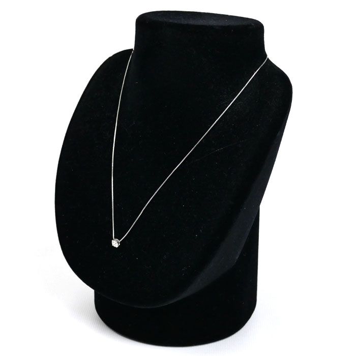 Pt850プラチナ ネックレス ダイヤモンド0.31ct 2.4g 40cm 一粒