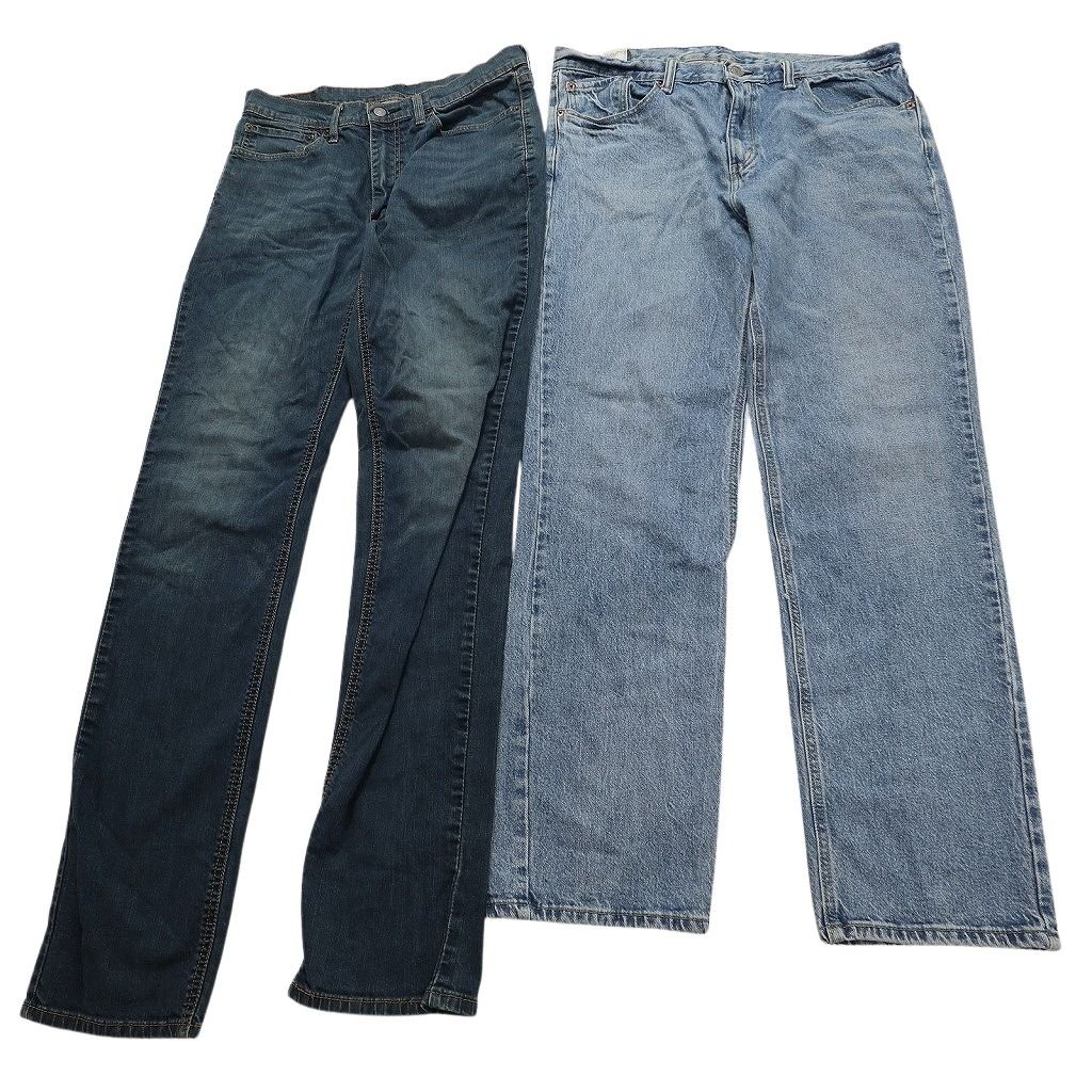 古着卸 リーバイス 品番MIX デニム パンツ 8枚セット メンズ 34 36 514 541 フェード インディゴブルー 古着 NC1308
