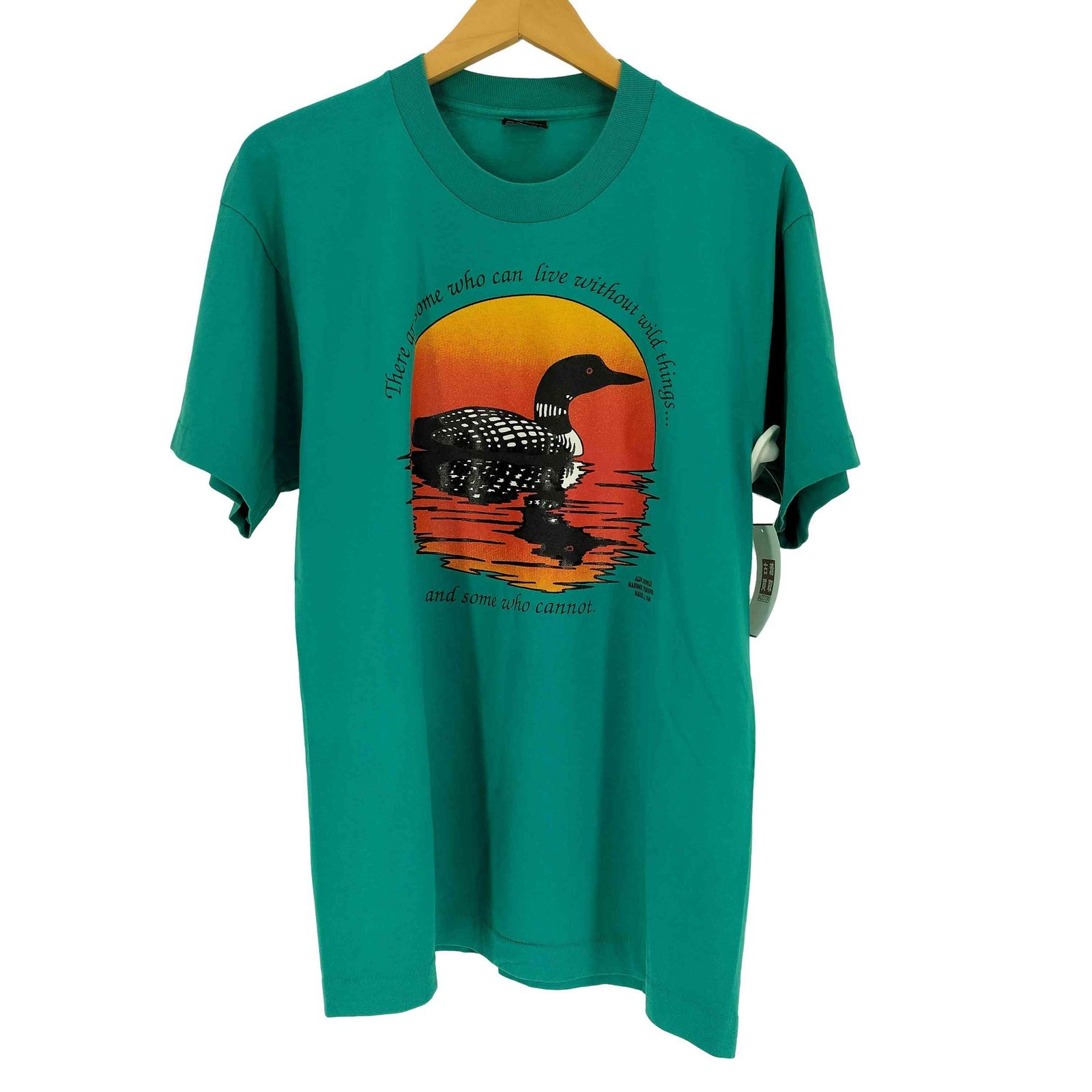 ユーズドフルギ USED古着 9S USA製 FRUITOF THE LOOM BEST ボディ1994 Northern Wildlife Art Expo アニマル プリント S/S Tシャツ シングルステッチ メンズ import：L 