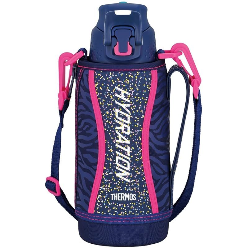 サーモス 真空断熱スポーツボトル ワンタッチオープンタイプ 800ml ネイビーピンク FFZ-801F NV-P 1