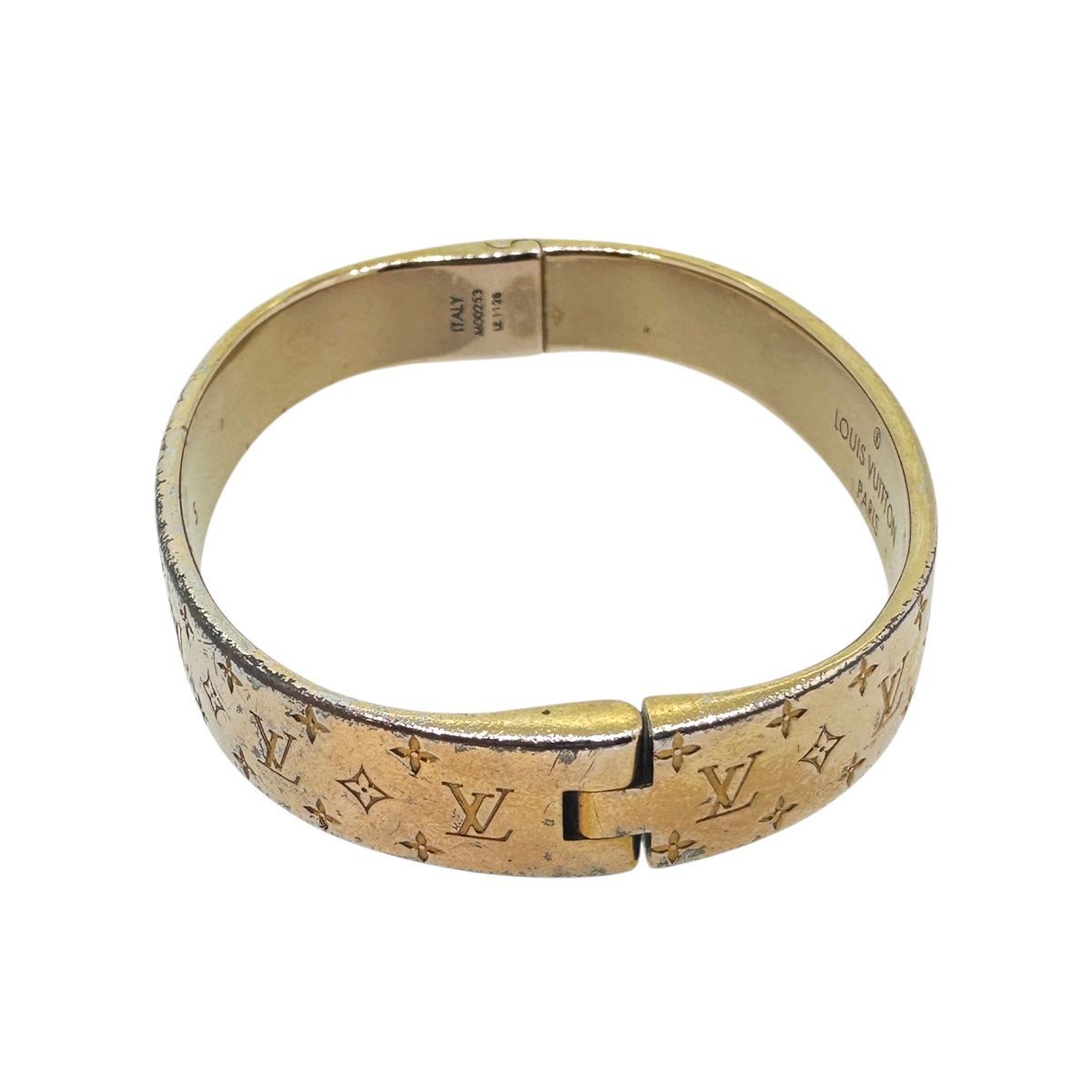 中古】 LOUIS VUITTON ルイ・ヴィトン カフ・ナノグラム