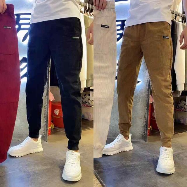 種類10：36/C：ベージュ 秋冬 コーデ メンズ  服 シンプル ファッション オシャレ 大人 かっこいい 大きいサイズ ストリート 紳士服  6 ポケット コーデュロイ レッグ カジュアル パンツ スリム
