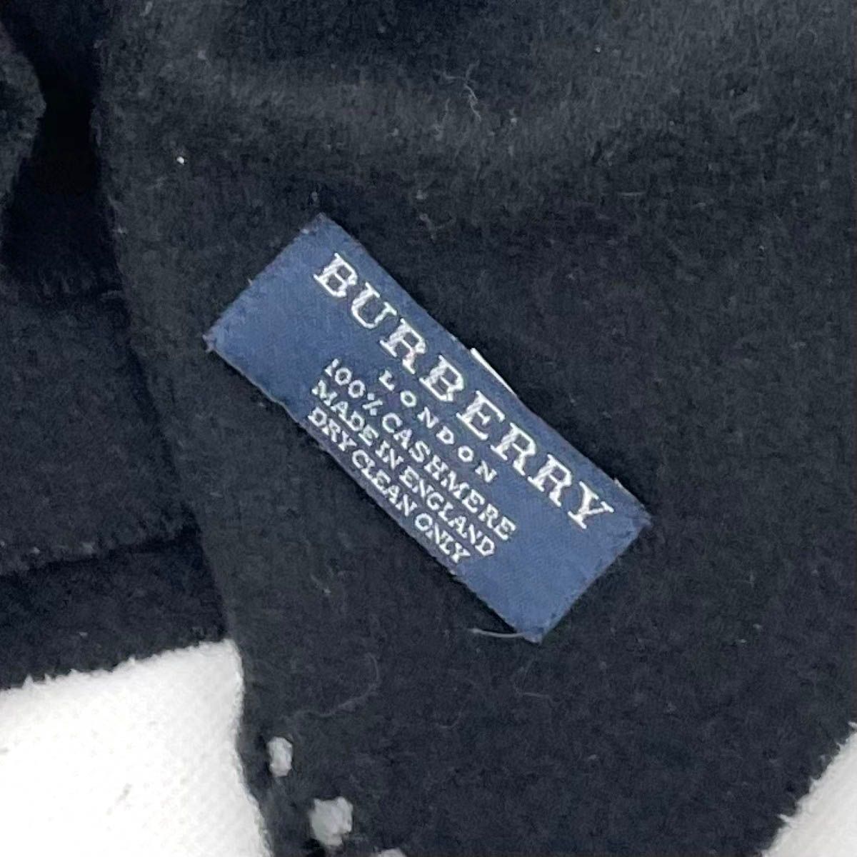 BURBERRY LONDON バーバリーロンドン マフラー ブラック カシミヤ100