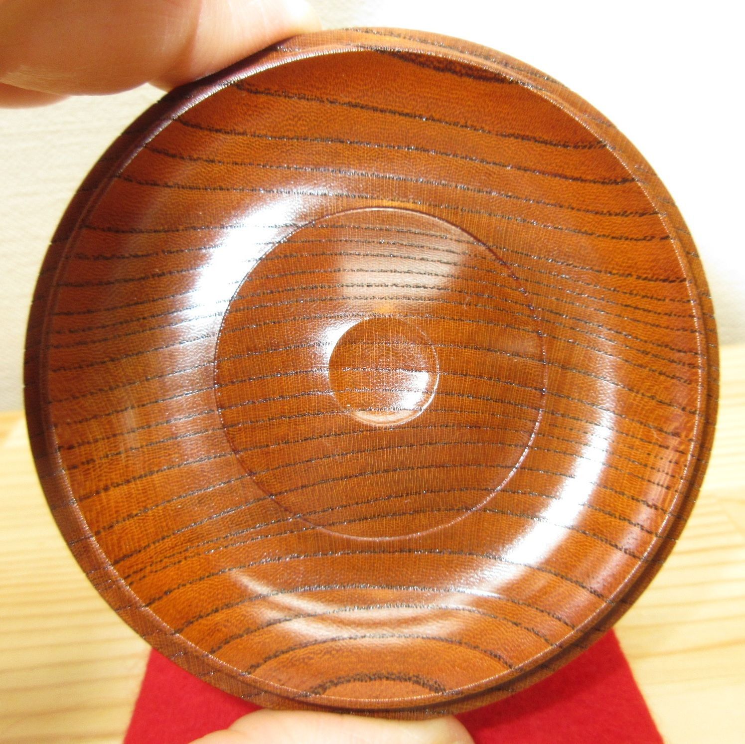 逢絢亭・新品】茶道具 香合 山中塗 欅材 松唐草蒔絵 木製 中村宗悦 共