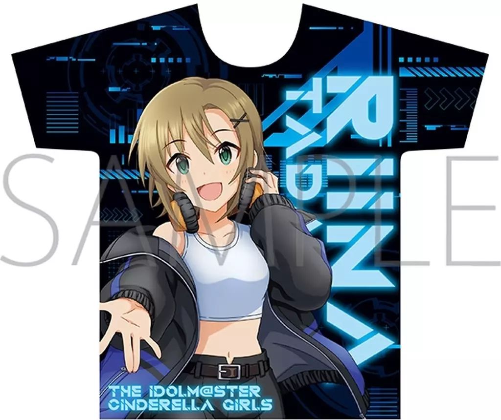Tシャツ 多田李衣菜 フルグラフィックTシャツ ブラック Lサイズ アイドルマスター シンデレラガールズ