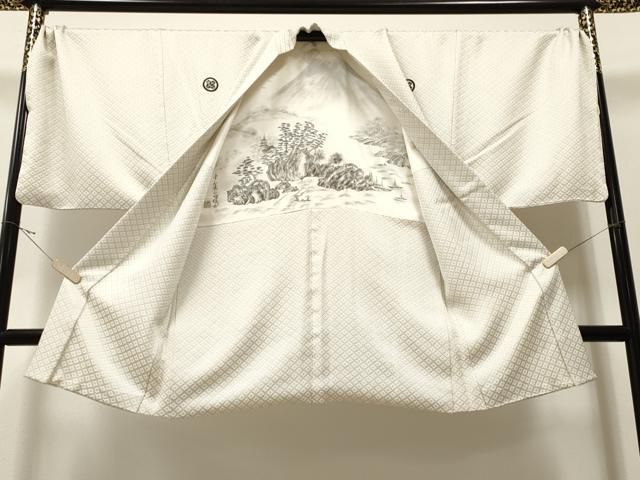 平和屋着物＃男性 羽織 紋付き キングサイズ 正絹 CAAT5654id