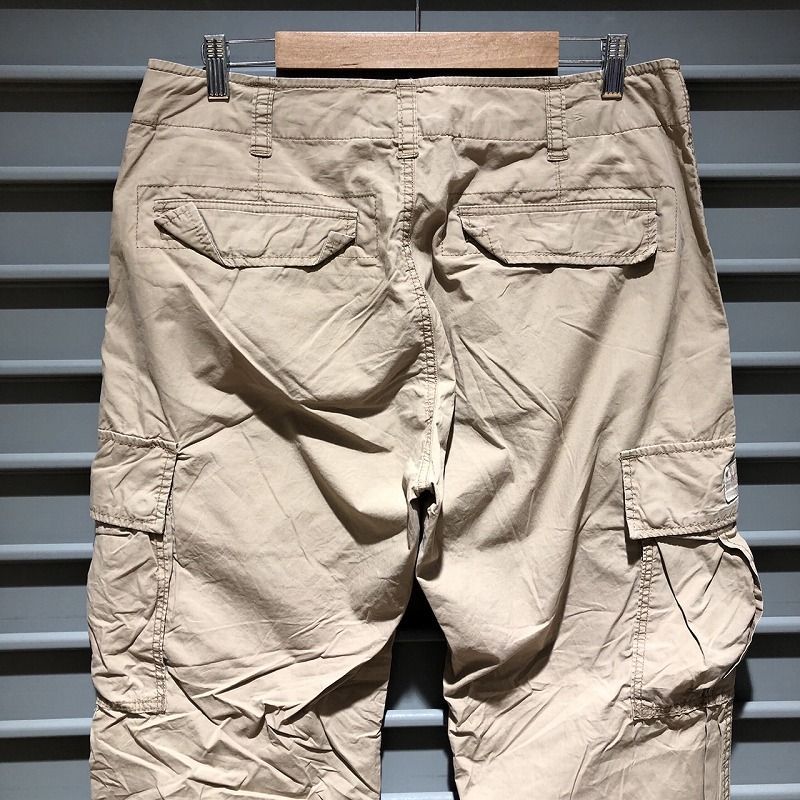 POLO JEANS COMPANY RALPH LAUREN ポロ ジーンズ カンパニー ラルフローレン コットン カーゴパンツ 薄手 サイズ：W35.5 L31 ベージュ系【PI】