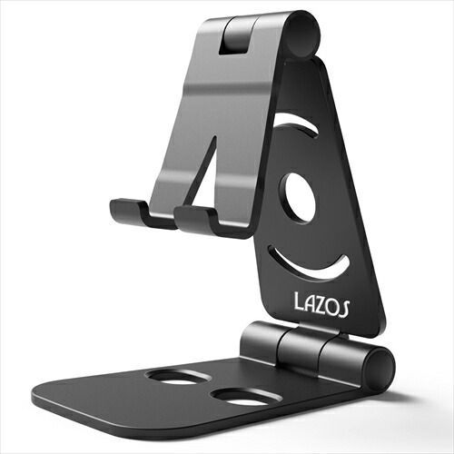 クーポン配布中-スーパー 対象 20個セット Lazos 卓上スマホスタンド ブラック L-SPS-BX20