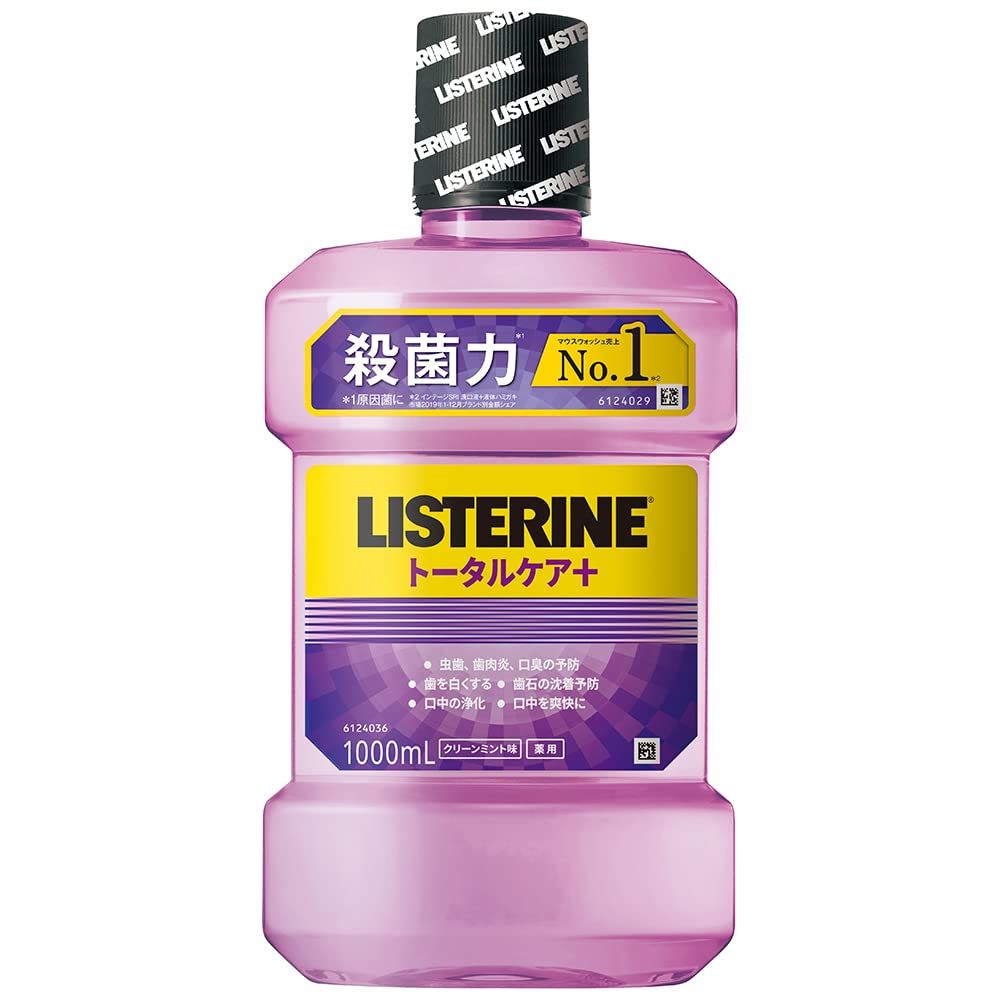 【まとめ買い】医薬部外品 薬用リステリン マウスウォッシュ トータルケアプラス 1000mL×6個 [1リットル (x 6)]