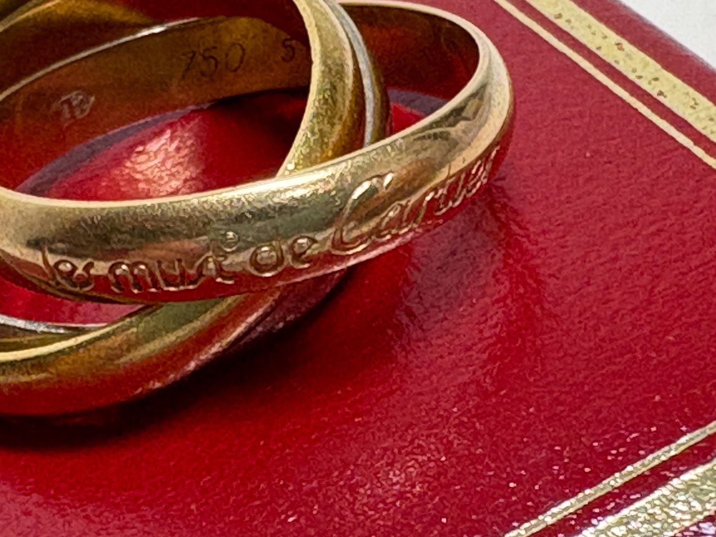 美品 Cartier カルティエ K18リング トリニティリング 5連リング ＃53 13号サイズ 750ゴールド 9.0ｇ 福井県質屋の質セブン