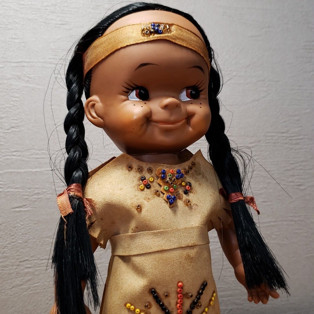 インディアン人形 25cm 日本製 民族人形 昭和レトロ レトロポップ