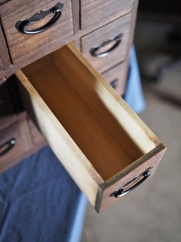 総桐造り昭和レトロ9杯小引き出し 昭和後期 古録展 送料無料 中古