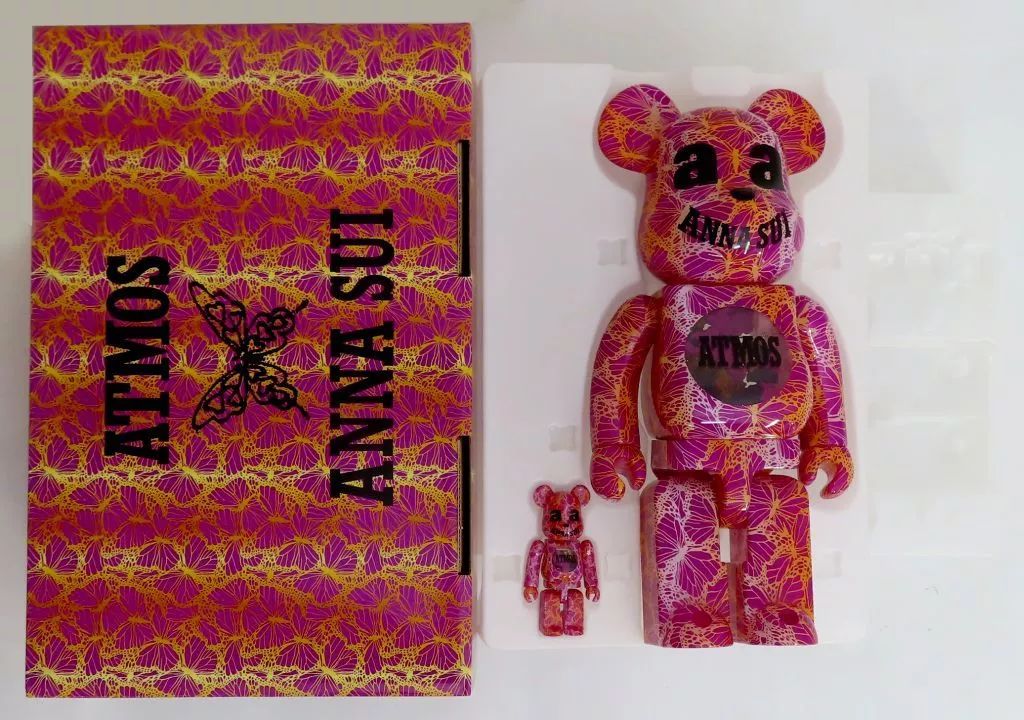フィギュア BE RBRICK-ベアブリック- atmos×ANNA SUI ＆ 400% 2体セット